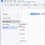 Work with Tabs in Google Docs