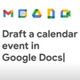 Draft a calendar event in Google Docs